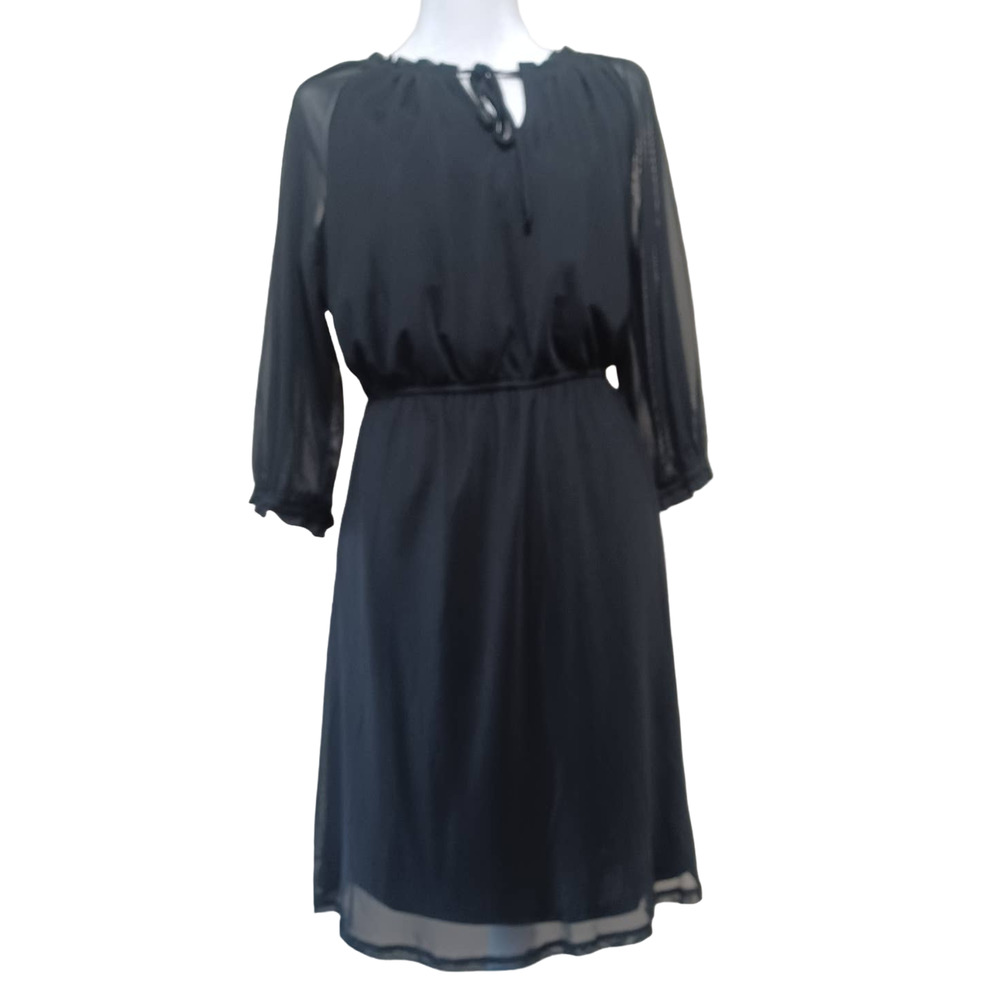 Morgan Taylor long sleeve Black tie front sexy dress size M